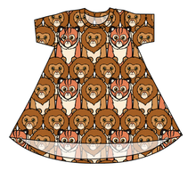 Load image into Gallery viewer, Lions and Tigers Basic T-Shirt Dress