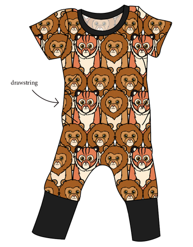 Lions and Tigers Grow With Me Pants And Shorts Romper