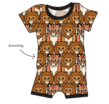 Load image into Gallery viewer, Lions and Tigers Grow With Me Pants And Shorts Romper