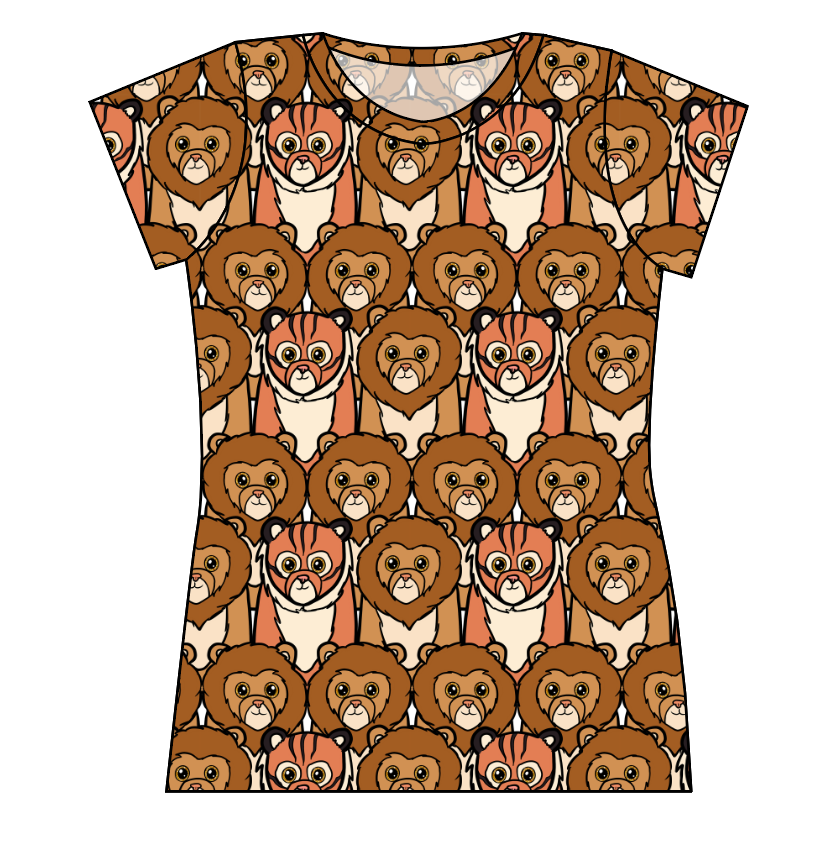 Lions and Tigers Ladies' Basic Tee
