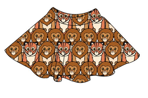 Lions and Tigers Ladies' Circle Skirt