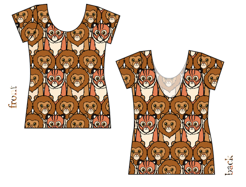 Lions and Tigers Ladies' Low Back Ballerina Tee