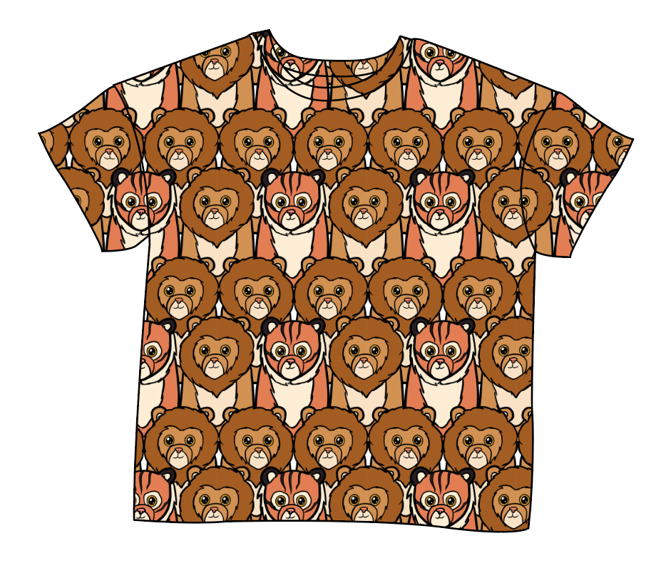 Lions and Tigers Ladies' Oversized Tee