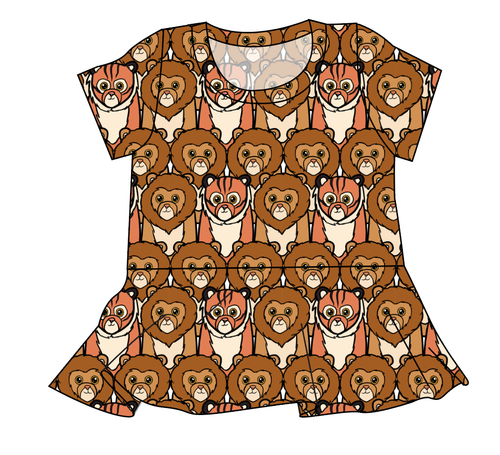 Lions and Tigers Ladies' Peplum Top