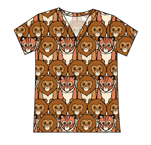 Lions and Tigers Ladies' Slouchy V-Neck Tee