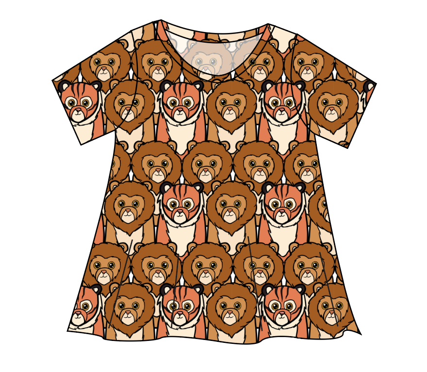 Lions and Tigers Ladies' Swing Tee