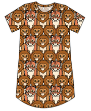 Load image into Gallery viewer, Lions and Tigers Ladies&#39; T-Shirt Dress