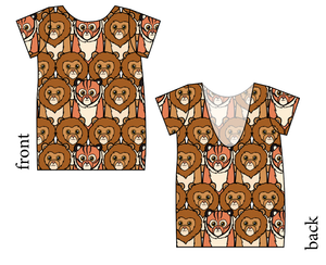 Lions and Tigers Low Back Ballerina Tee