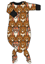 Load image into Gallery viewer, Lions and Tigers Newborn Knotted Gown