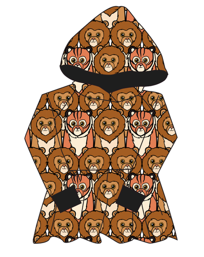 Lions and Tigers Peplum Hoodie (or Crewneck)