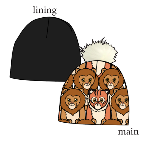 Lions and Tigers Slouchy Beanie (Reversible!)