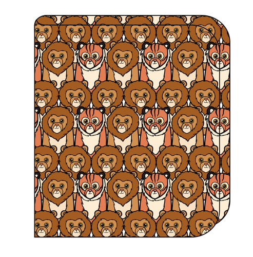 Lions and Tigers Swaddle Blanket