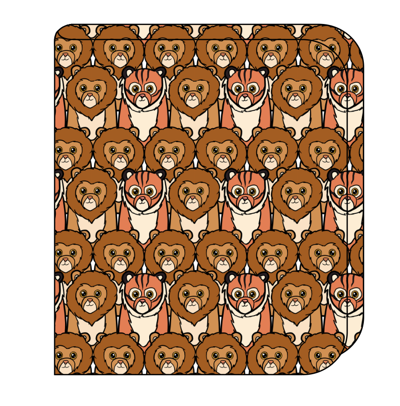 Lions and Tigers Swaddle Blanket