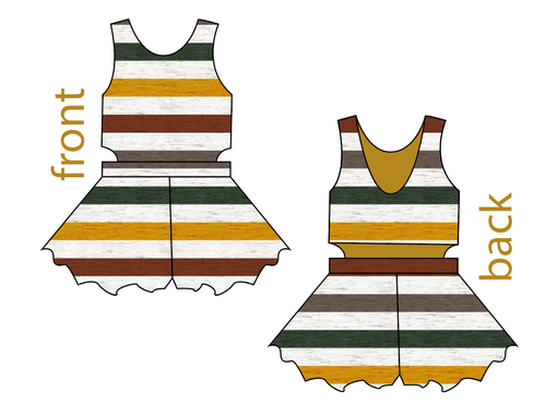 Fall Stripes Kids Playsuit