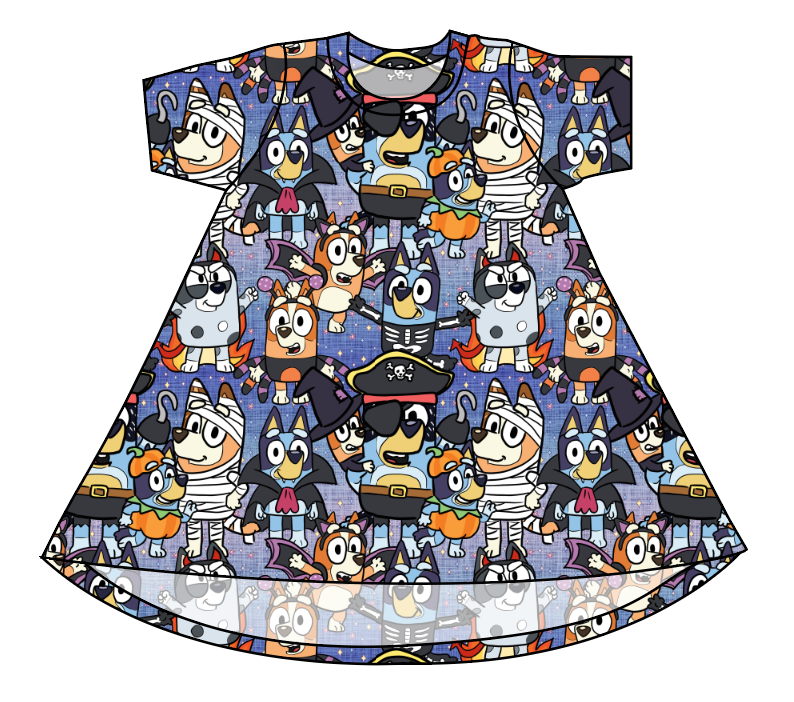 Heeler Halloween Basic T-Shirt Dress