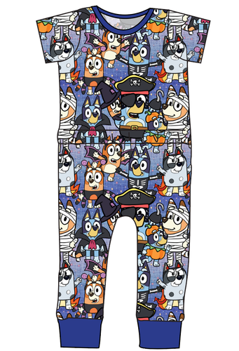 Heeler Halloween Bennett Pants and Shorts Length T-Shirt Romper