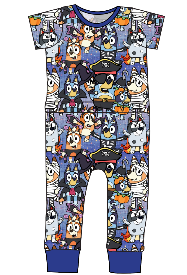 Heeler Halloween Bennett Pants and Shorts Length T-Shirt Romper