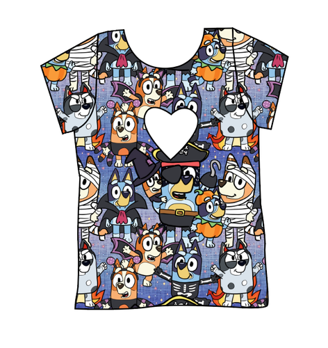 Heeler Halloween Cambria Heart Back Tee