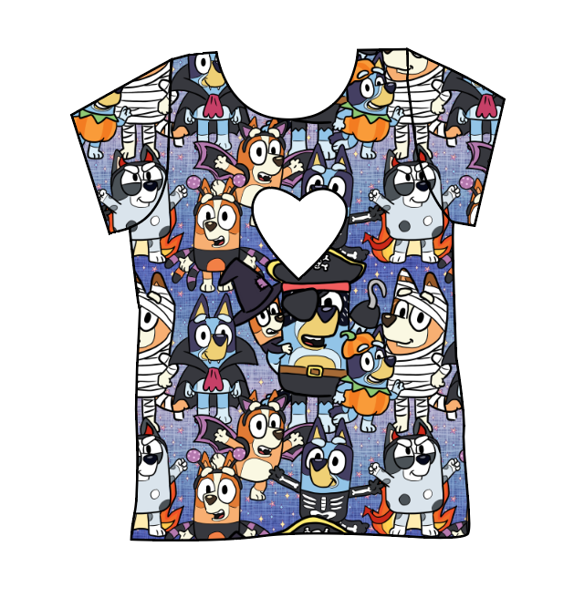 Heeler Halloween Cambria Heart Back Tee