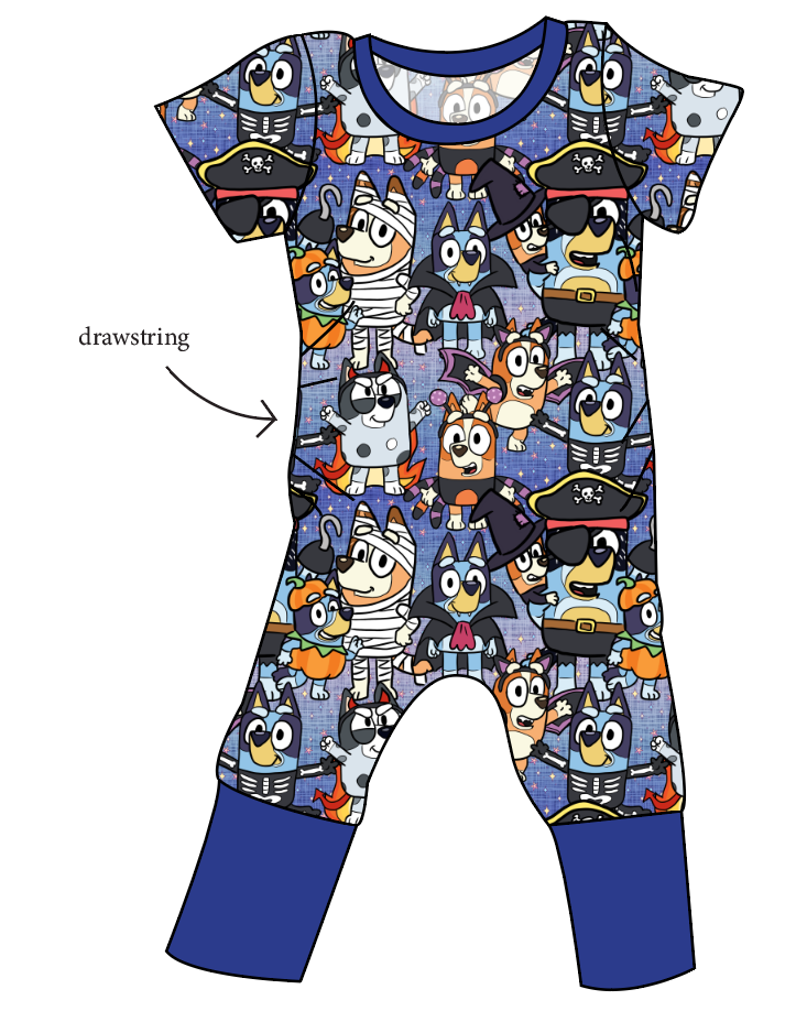 Heeler Halloween Grow With Me Pants And Shorts Romper