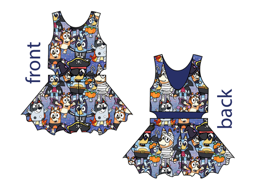 Heeler Halloween Kids Playsuit