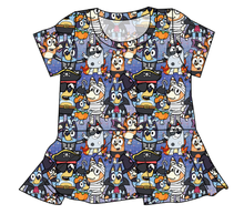 Load image into Gallery viewer, Heeler Halloween Ladies&#39; Peplum Top