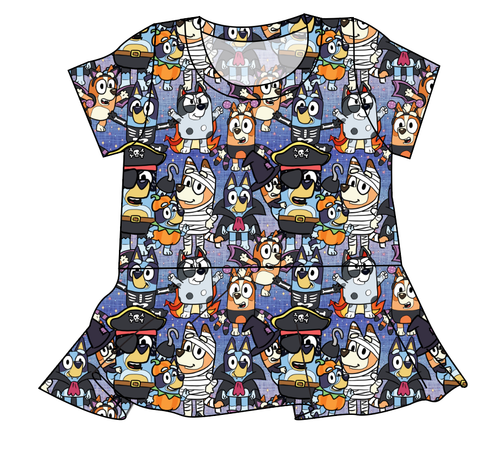 Heeler Halloween Ladies' Peplum Top