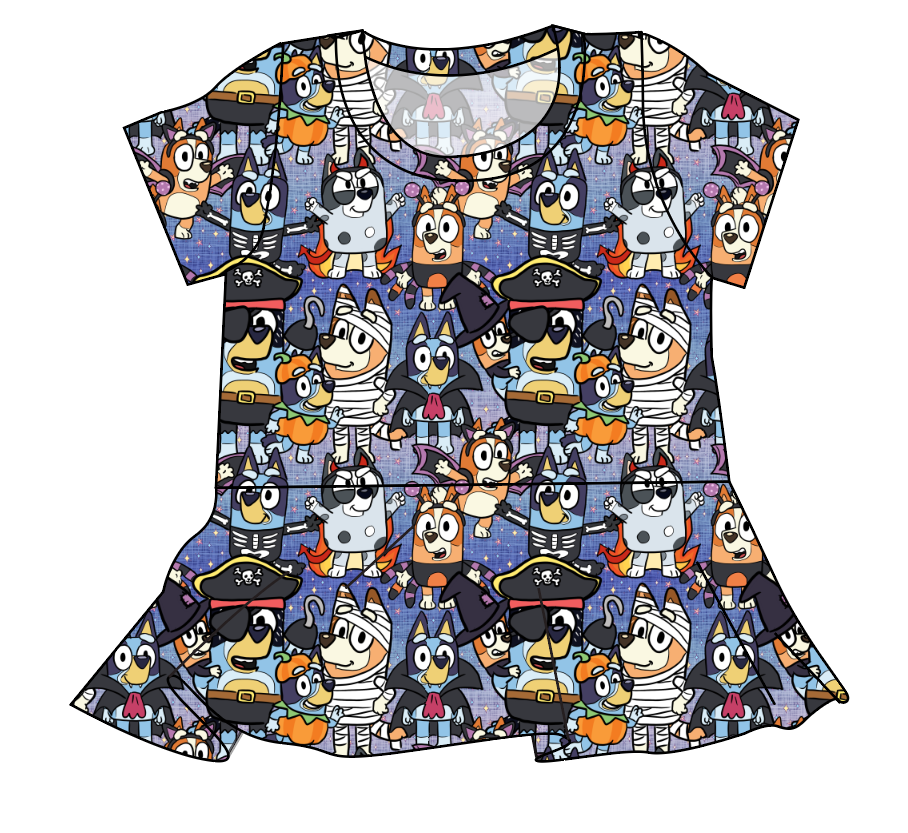 Heeler Halloween Ladies' Peplum Top