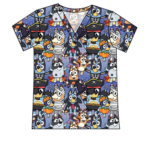 Heeler Halloween Ladies' Slouchy V-Neck Tee