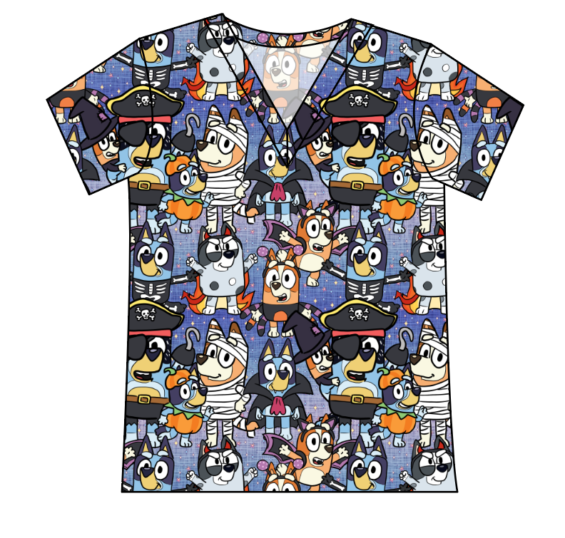 Heeler Halloween Ladies' Slouchy V-Neck Tee