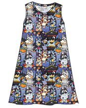 Load image into Gallery viewer, Heeler Halloween Ladies&#39; Swing Dress