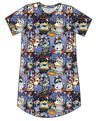 Heeler Halloween Ladies' T-Shirt Dress