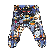 Load image into Gallery viewer, Heeler Halloween Newborn Footed Pants