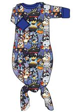 Load image into Gallery viewer, Heeler Halloween Newborn Knotted Gown