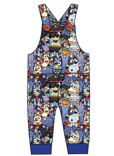 Heeler Halloween Overalls and Shortalls