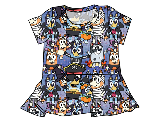Heeler Halloween Peplum Top