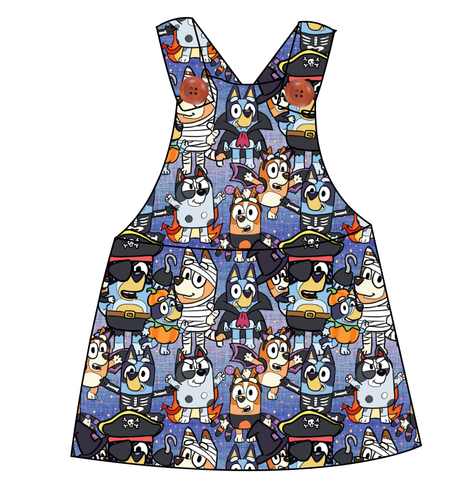 Heeler Halloween Skirt-Alls