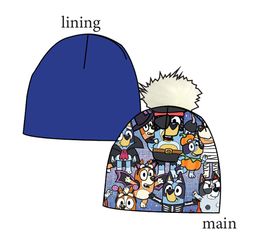 Heeler Halloween Slouchy Beanie (Reversible!)