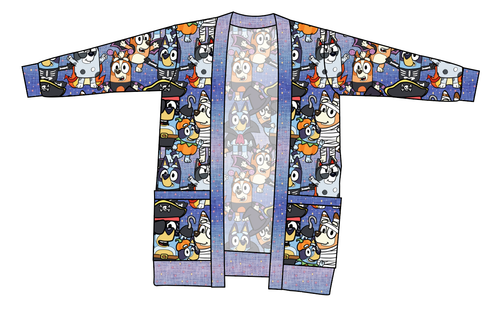 Heeler Halloween Kids Grandpa Cardigan