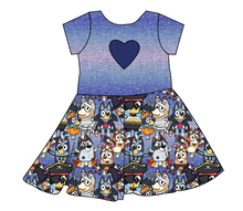 Load image into Gallery viewer, Heeler Halloween Molly Heart Back Twirly Dress