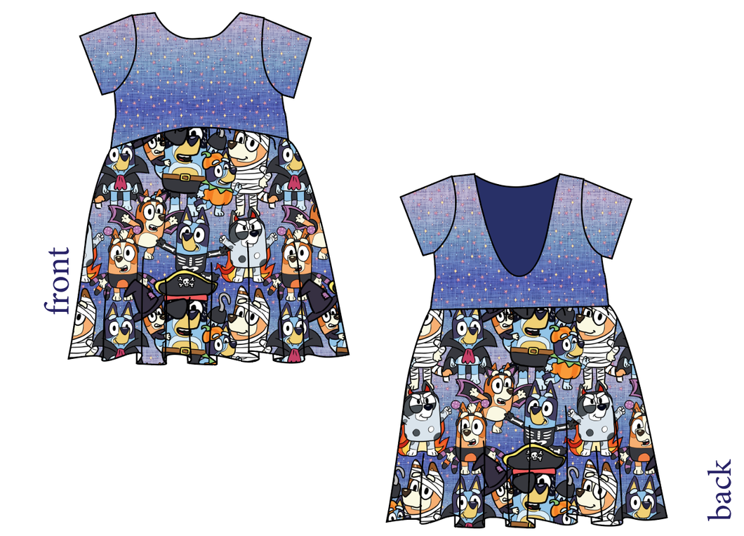 Heeler Halloween Low Back Dress