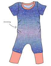 Load image into Gallery viewer, Twinkle Twilight Grow With Me Pants And Shorts Romper