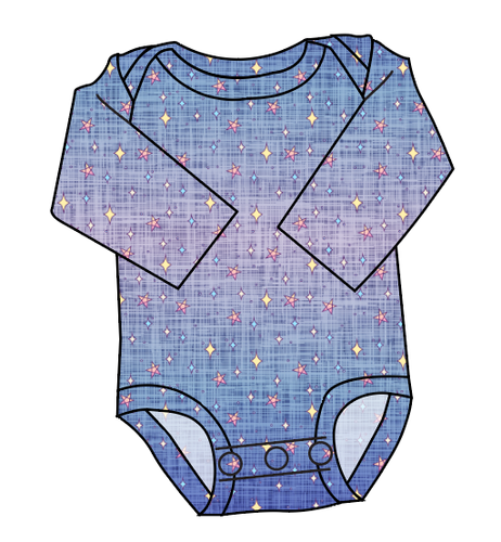 Twinkle Twilight Lap Neck Bodysuit