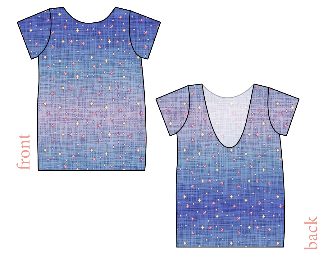Twinkle Twilight Low Back Ballerina Tee