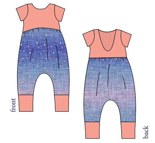 Twinkle Twilight Low Back Romper and Bubble Romper