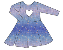 Load image into Gallery viewer, Twinkle Twilight Molly Heart Back Twirly Dress