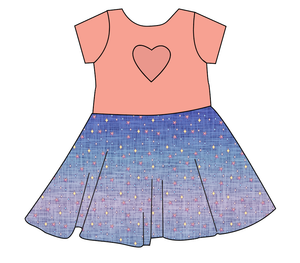 Twinkle Twilight Molly Heart Back Twirly Dress