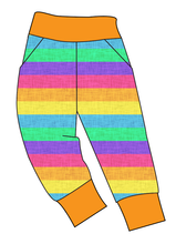 Load image into Gallery viewer, Neon Stripes Basic Joggers And Jogger Shorts