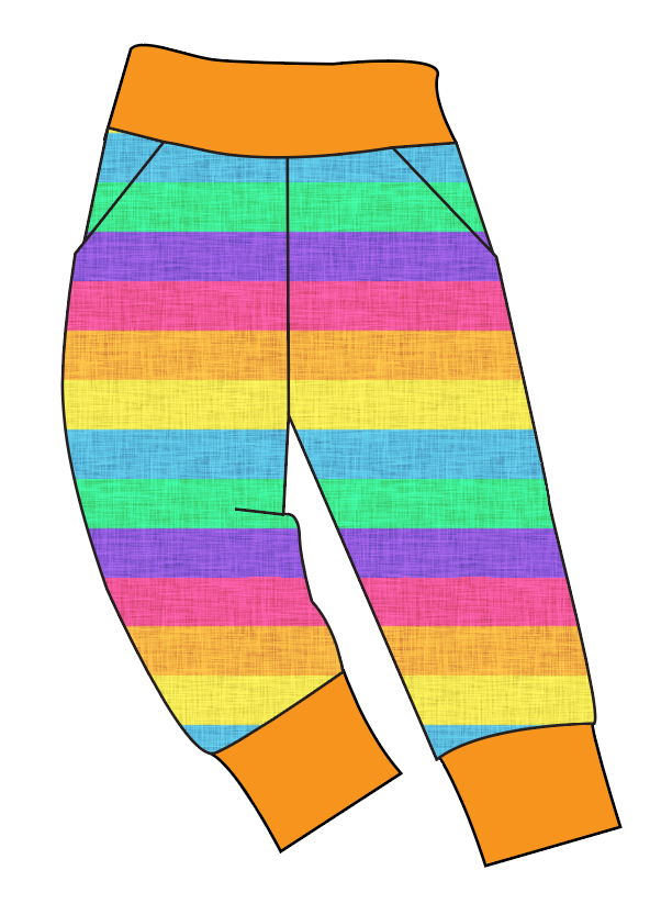 Neon Stripes Basic Joggers And Jogger Shorts