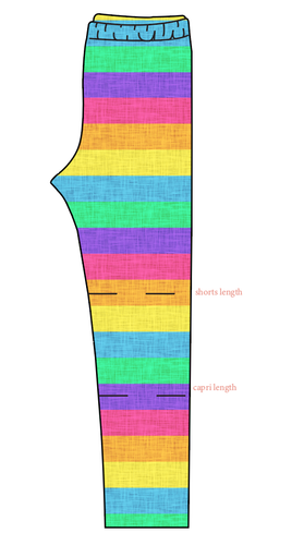 Neon Stripes Basic Leggings